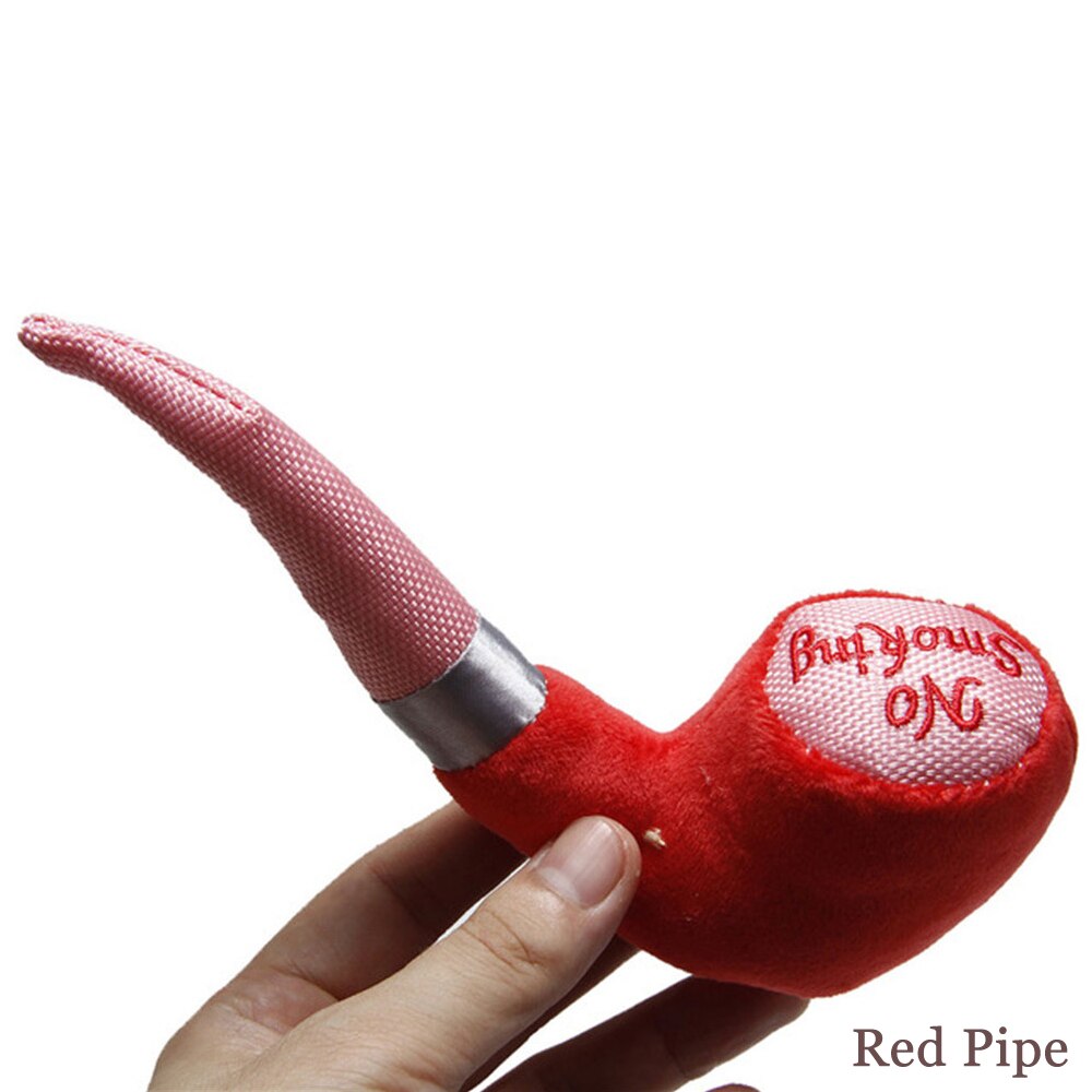 Miflame Large Dogs Toys For Pet Accessories Labrador Poodle Toys Dinosaur Small Dog Supplies Squeaky Puppy Toy For Pet Toy Chew: Pipe red
