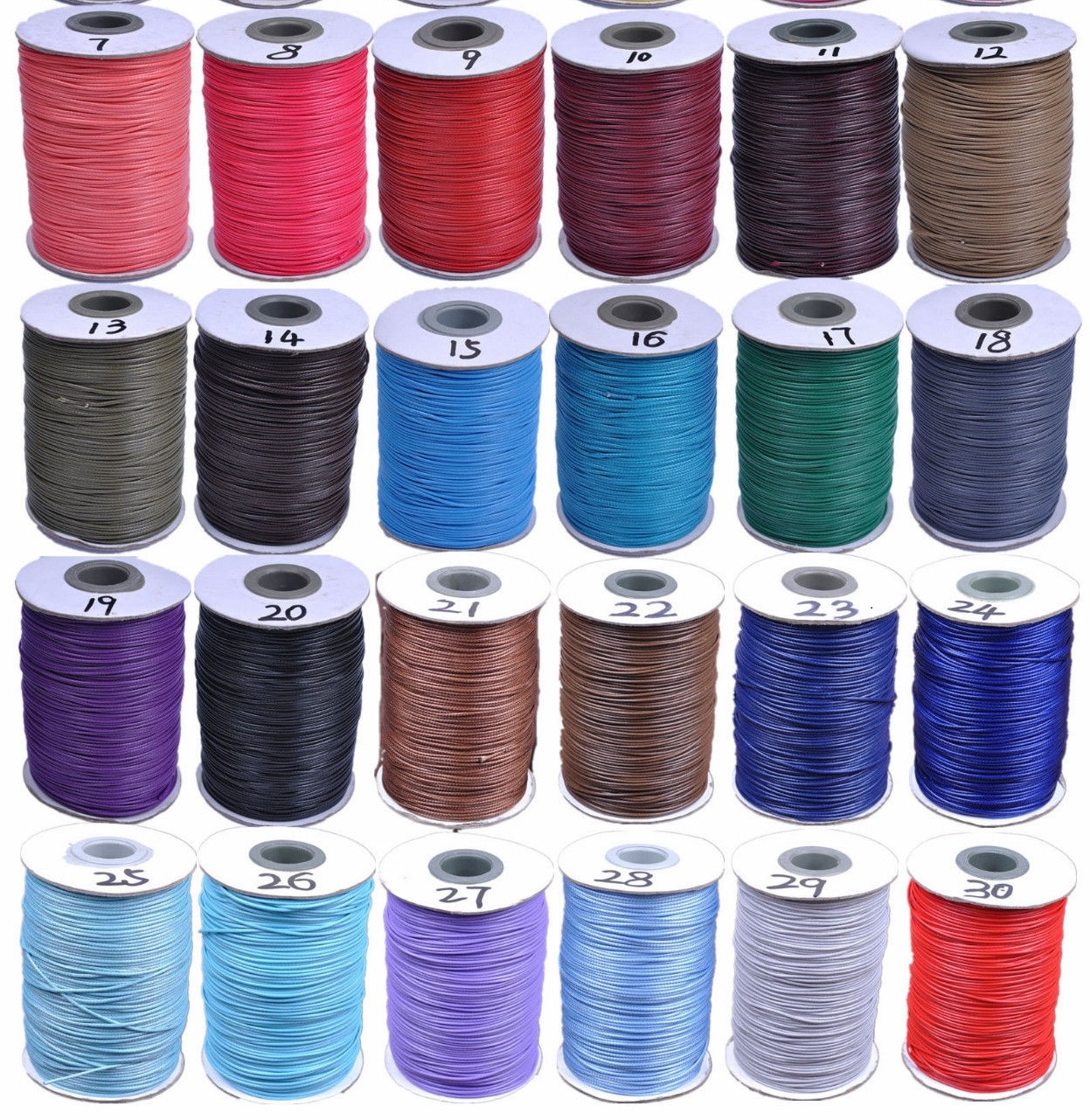 200 Yards 1mm Wachs String Draht Gewinde Schnur dacron faser 30 Farben