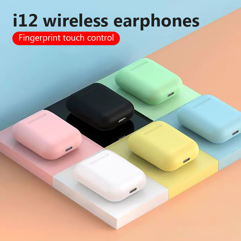 Auriculares inalámbricos Bluetooth i12 TWS con micrófono, auriculares estéreo intrauditivos, auriculares Bluetooth, auriculares deportivos para juegos para Xiaomi