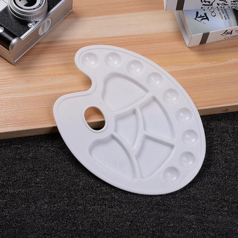 14 Wells Watercolor Palette Plastic Watercolour Paint Palette Drawing Tray Color Oil Painting Pallet with Thumb Hole
