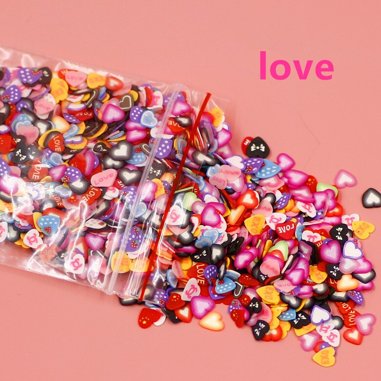 1 pakke nail art frugt blomster gør det selv negle mærkat kunst dekoration skyder klæbende vand decal manicure lak tilbehør p: Kærlighed