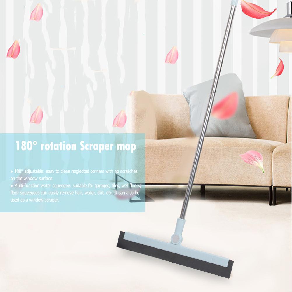 Window Wiper Scraper 180 Degrees Rotatable Hand Push Mop Sweeper Broom Home Floor Windows Cleaning Tools