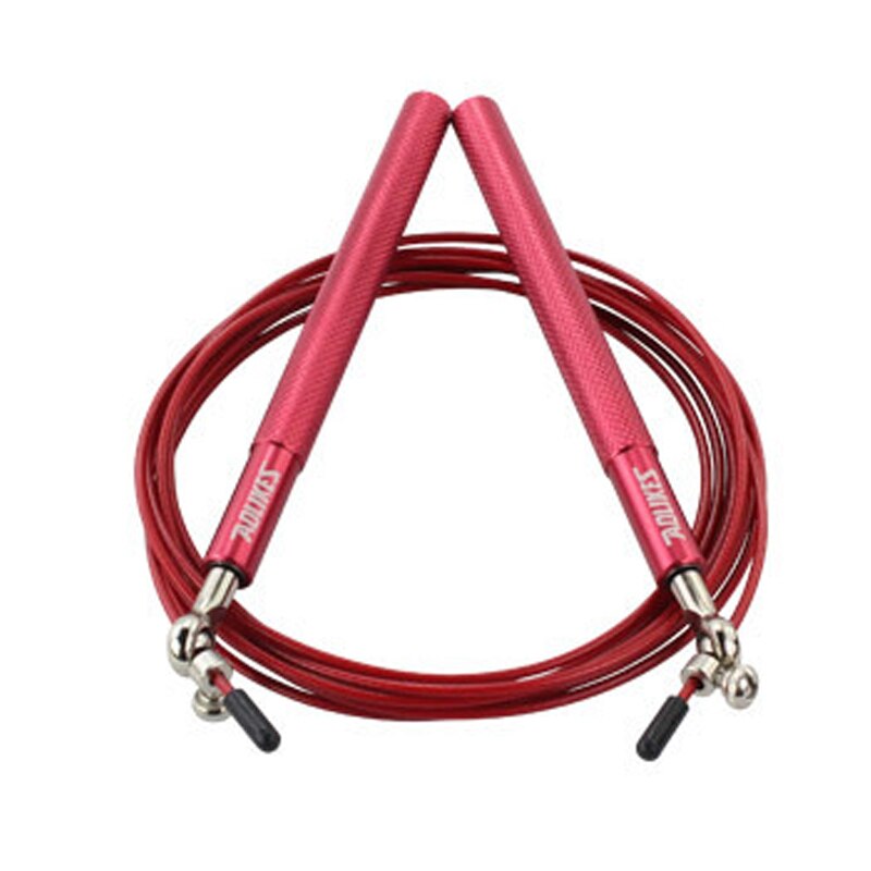 Crossfit Speed Jump Rope Skipping Rope For MMA Boxing Fitness Skip Workout Training With Carrying Bag Spare Cable: RED