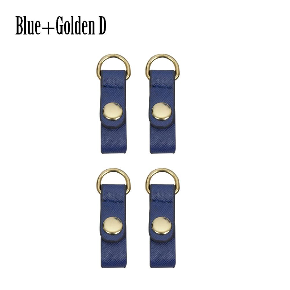 TANQU colorful 2 Pair 4 piece Clip Closure Attachment for Obag Faux Leather Strap Hook Clip for Opocket O bag: blue golden