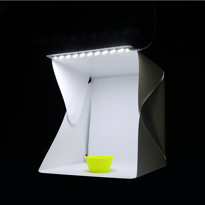 Mini soft box led fotografering værelse folde studie lys telt studio diffus sort hvid baggrund foto studie tilbehør