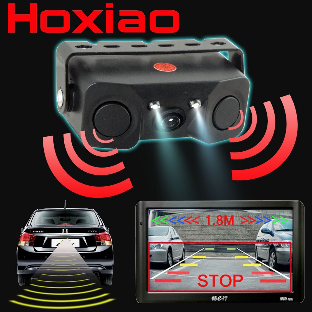 Auto Radar en Achteruitrijcamera multifunctionele Universele Achter Radar Sensor Vroege Waarschuwing Detector Auto Achteruitkijk Voertuig Camera