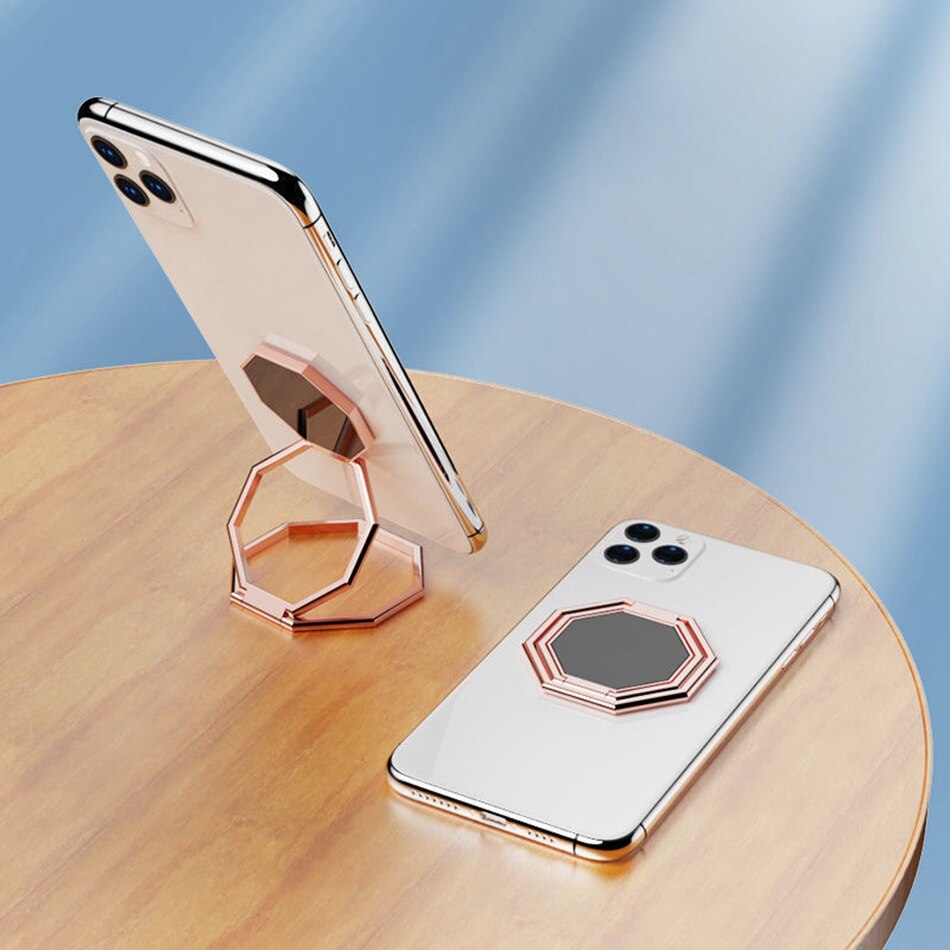 Soporte Universal para teléfono móvil, accesorio de aleación de Zinc, anillo plegable, ultrafino, magnético, para coche, tableta, PC, escritorio: B3