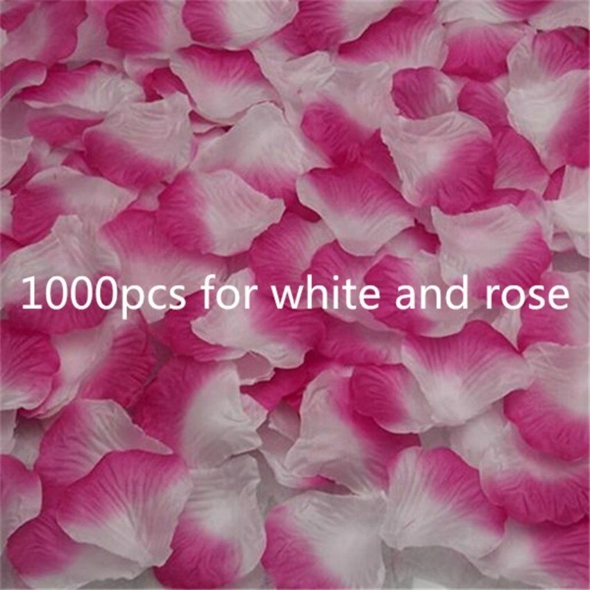 1000pcs Artificial False Petals Silk Fabric Rose Petals Wedding Decorative Party Romantic Flower Girl Throw Petal 5z