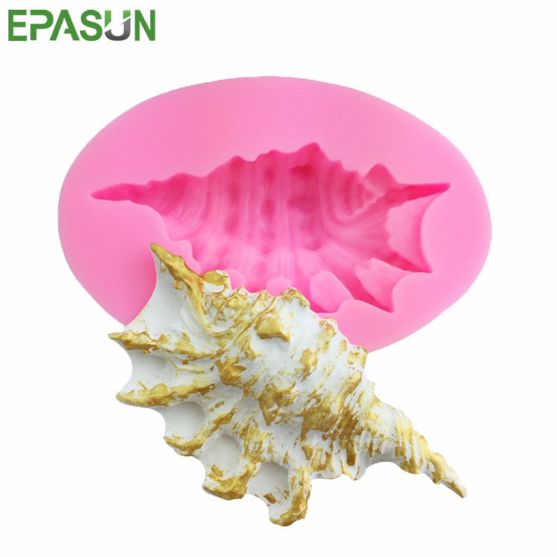EPASUN Silicone Mold 3D Shell Making Silikon Soap Form Sugarcraft Fondant Art Cake Mold Chocolate Decorating Tool Handmade