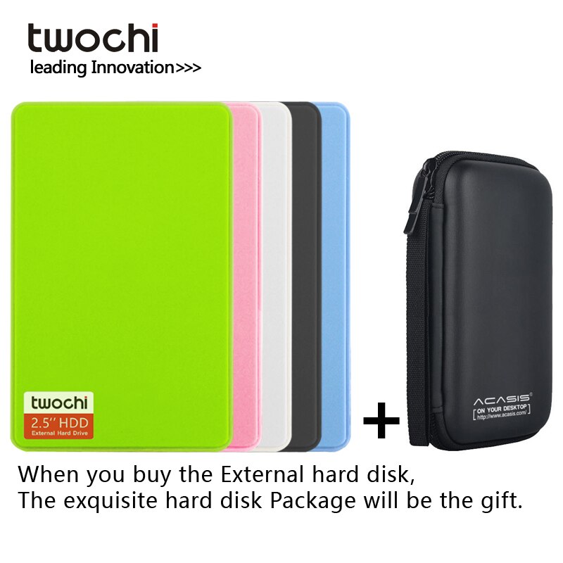 Stijlen Twochi A1 5 Kleur Originele 2.5 ''Externe Harde Schijf 60Gb USB3.0 Portable Hdd Storage Disk Plug en Spelen Op Verkoop