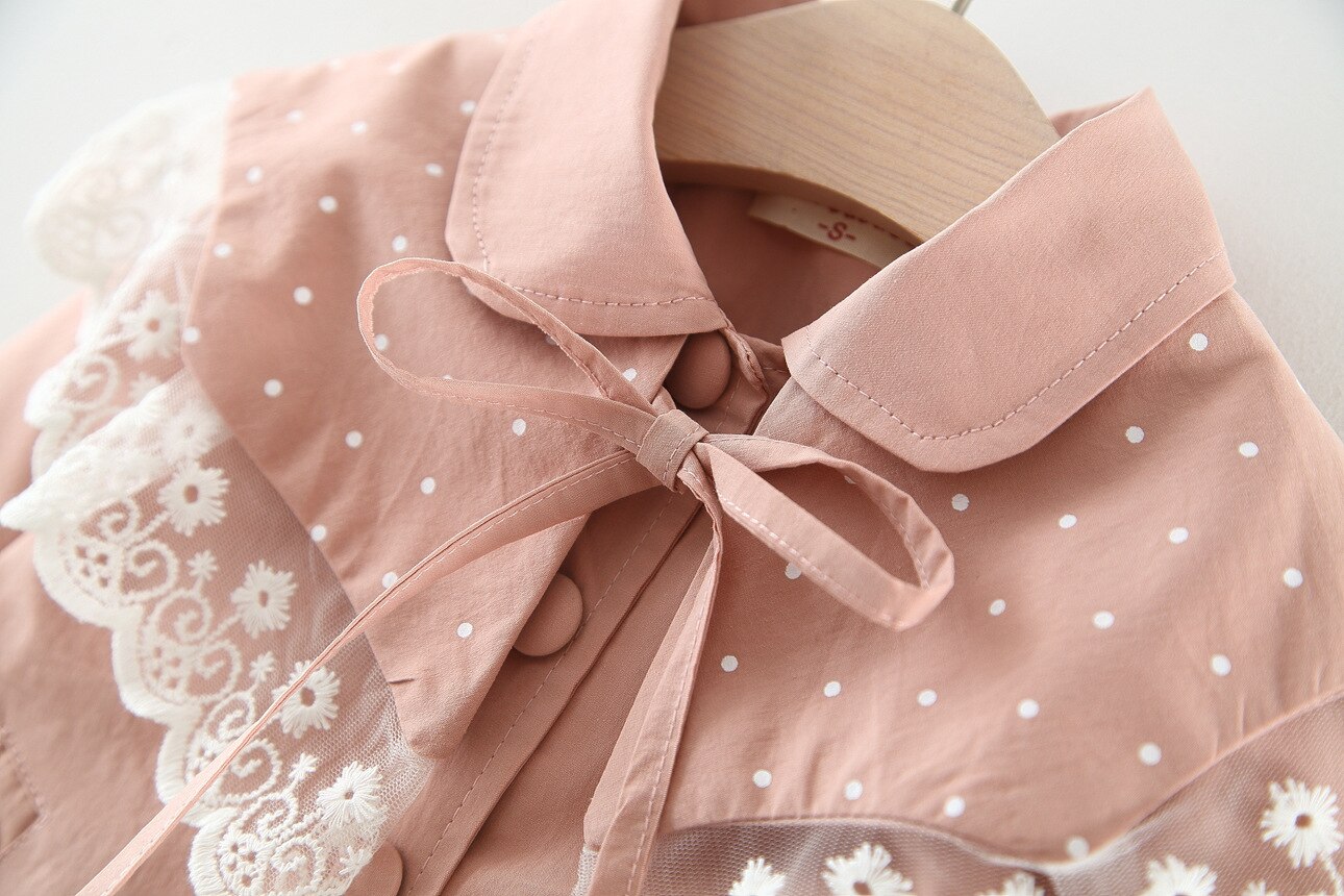 Roze Uitloper Baby Meisjes Fall Jas Met Kant & Bow Zoete 0-4Years Peuter Nest Meisje Winter Katoenen Zachte Jas leuke