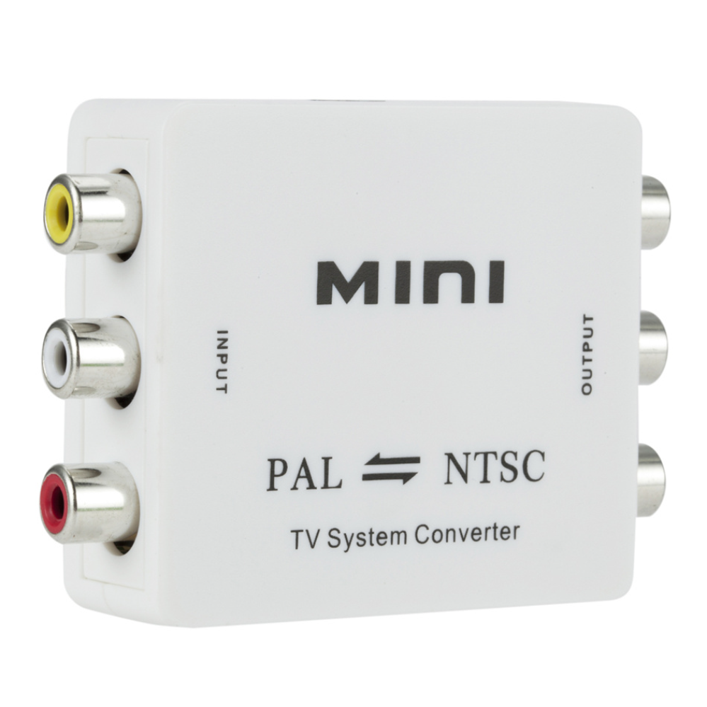 Conmutador convertidor de sistema de TV bidireccional Mini PAL NTSC, convertidor de conexión compuesta de TV bidireccional PAL a NTSC NTSC a PAL: Default Title