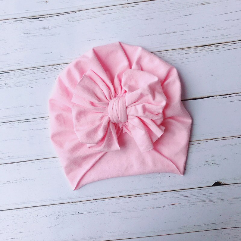 Gorro de algodón con lazo para bebé, gorro para niña, turbante para niño pequeño