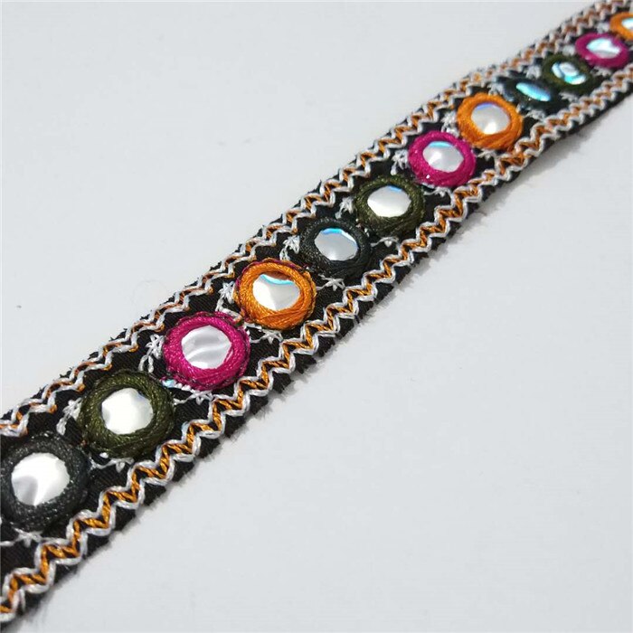 5 yards FABRIC Embroidery 3D Polyester Webbing Colorful Embroidered Webbing 2 CM Width Woven Webbing: Antique Copper