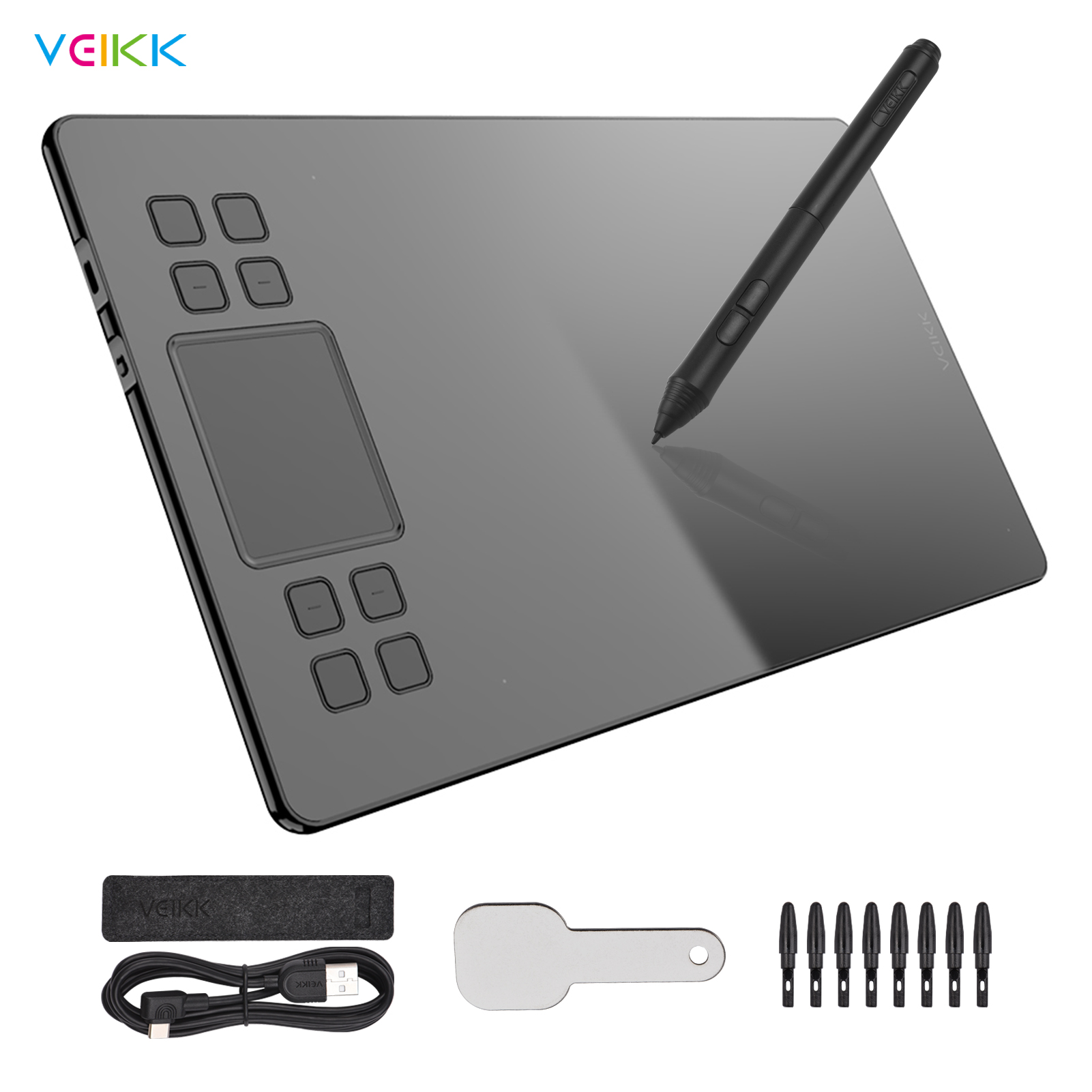 Veikk A50 Grafische Tekening Tablet 10X6 Inch 8 Ex... – Vicedeal