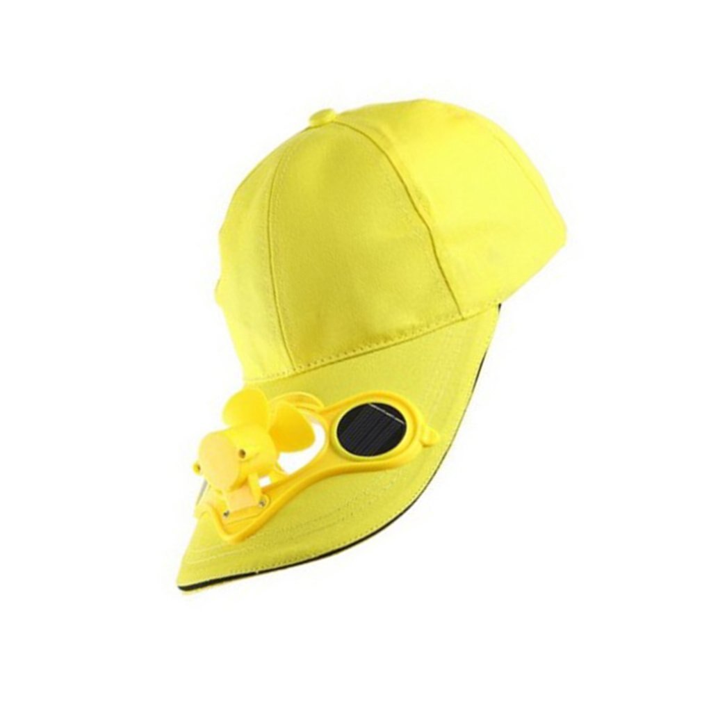 Solar Powered Rechargeable Battery Saving Fan Hat Summer -Fan Cooling Cap with Switch Breathable Thin Fan Hat