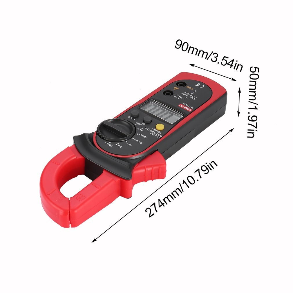 Digital Clamp Meters UNIT DC/AC Volt Amp Ohm Diode Mini Multimeter Ammeter Multitester Current Voltage Resistance Tester Probe