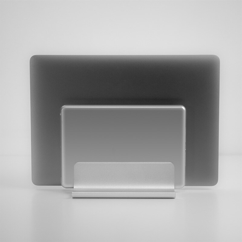 Dual Slot Aluminum Vertical Laptop Stand - Laptop Holder Compatible for Notebook