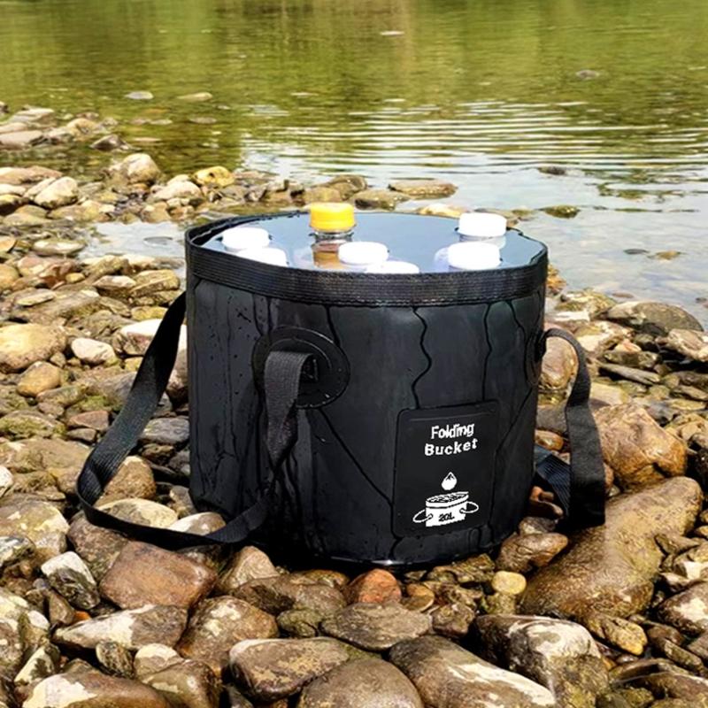 652F MultiPurpose Foldable Pails Bucket Portable Folding Bucket Travel Basins for Hiking, Camping and Outdoor Survival