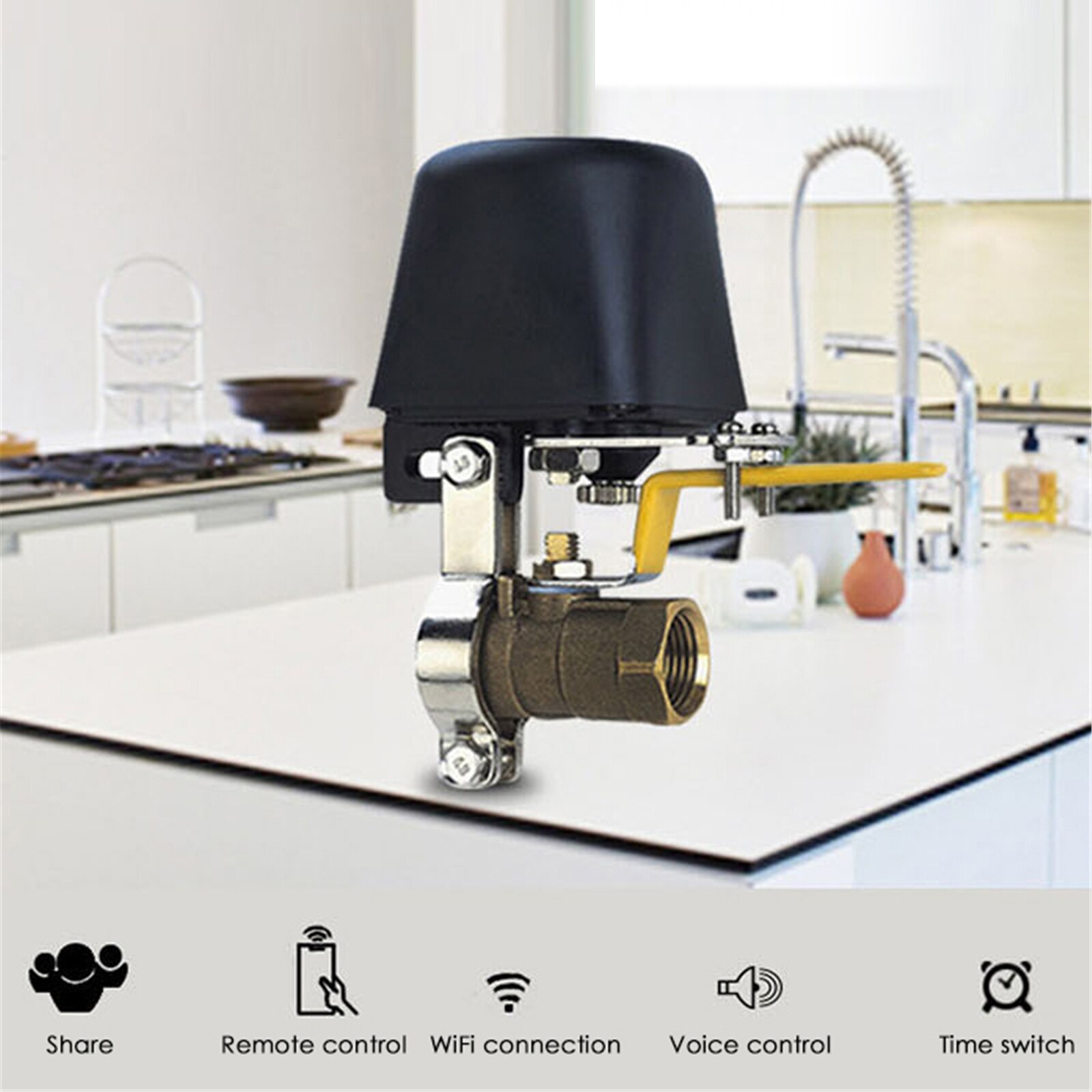 WIFI Smart Sprinkler Controller Water Gas Shut Off Valve Control Compatible With Alexa Google Application Program iOS/Android