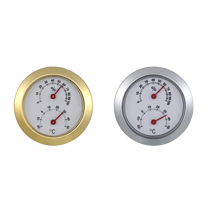 Mini higrómetro Digital redondo, termómetro, medidor de temperatura y humedad para humidificadores, tarros para puros, incubadoras, funda para guitarra, supplo