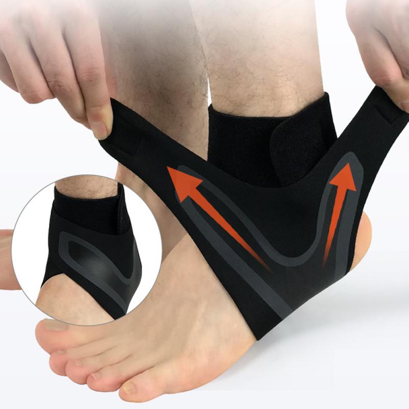 1 stk elastisk ankelstøtte åndbar ankelbøjle støtte til sportsforstuvninger skade basketball justerbar hæl wrap ærme
