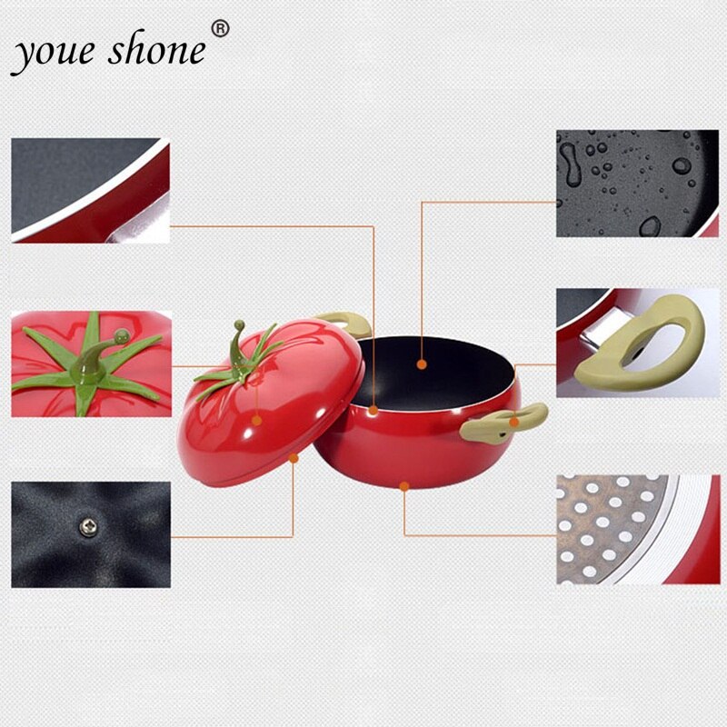 TOFOCO Fruit Frying Pan Cooking Pot Color Saucepan Ceramic Pan Grill Pan Induction Cooker Gas Aluminum Cookware