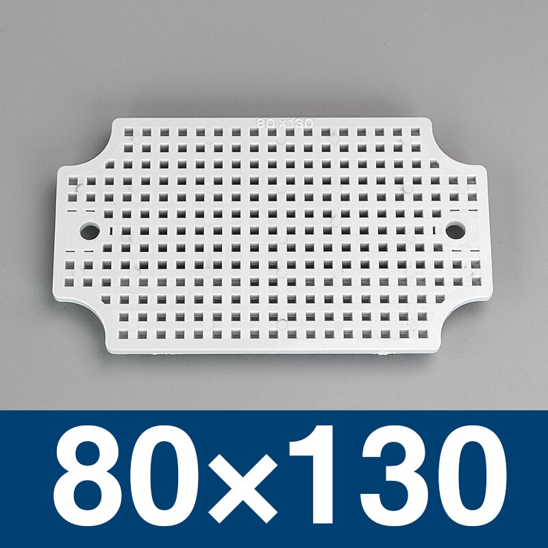 Outdoor Waterproof Junction Box Base Plate ABS Monitoring Waterproof Box Fixed Base Plate IP67 honeycomb mounting base plate: 130x80