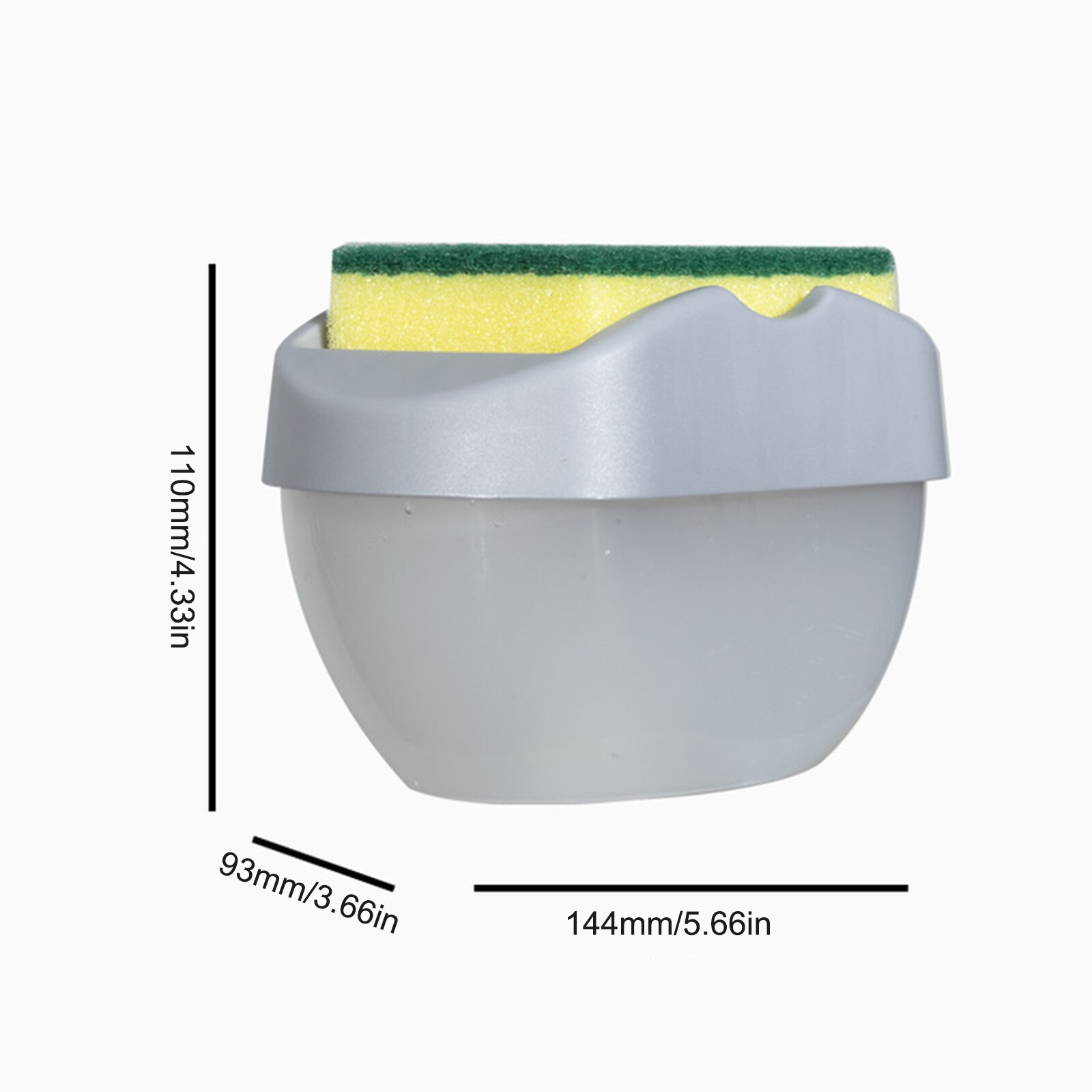 Zeep Pomp Dispenser Met Spons Houder Vloeibare Dispenser Container Handpers Zeep Organisator Keuken Cleaner Gereedschap