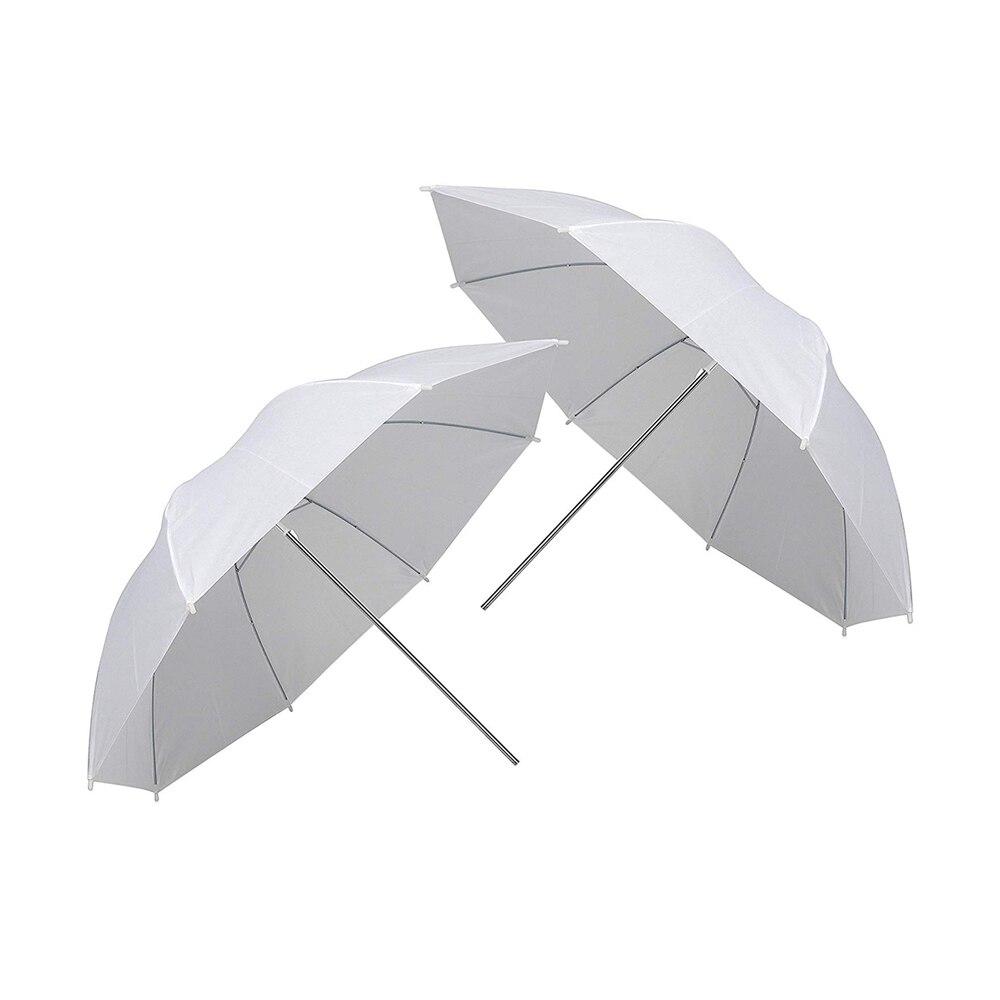 2 stk 83cm 33 tommer bærbar hvid flash diffusor blød paraply fotostudio tilbehør: 2 stk