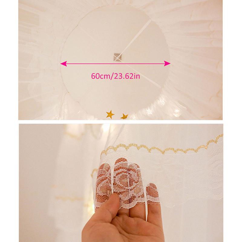 Summer Children Kid Princess Bedding Mosquito Net Romantic Baby Girl Round Bed Mosquito Net Bed Cover Bed Canopy Dream Bedroom