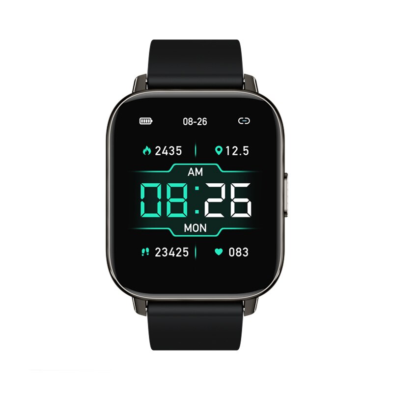Montre connectée P32 pour les hommes et les femmes, étanche conforme à la norme IP68, écran tactile de 1.65 pouce, Bluetooth, musique, longue durée de veille, pour iPhone et Android: C