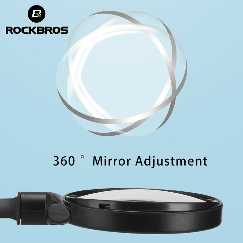 ROCKBROS – rétroviseur de vélo pliable HD à Rotation de 360 degrés, Mini Surface en acrylique, pour Moto électrique, accessoires de bicyclette