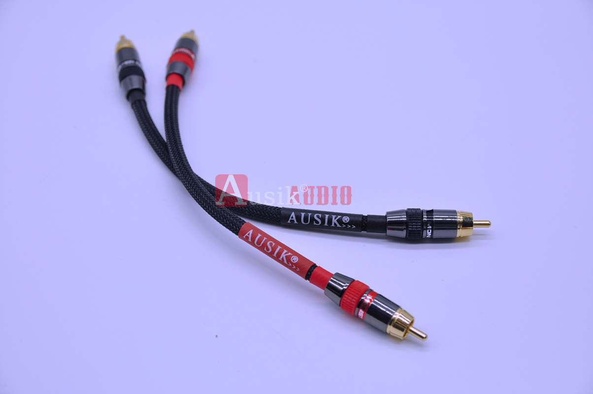 1Pair HIFI CANARE Stereo RCA To RCA Audio Cable For Power Amplifier DAC Preamp TV / AUSIK AS015