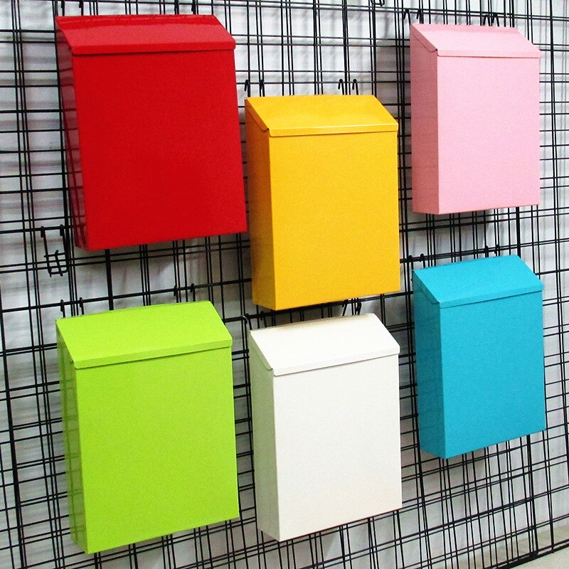 European style iron sheet with lock mailbox American style mailbox suggestion box hanging wall rural style letter box