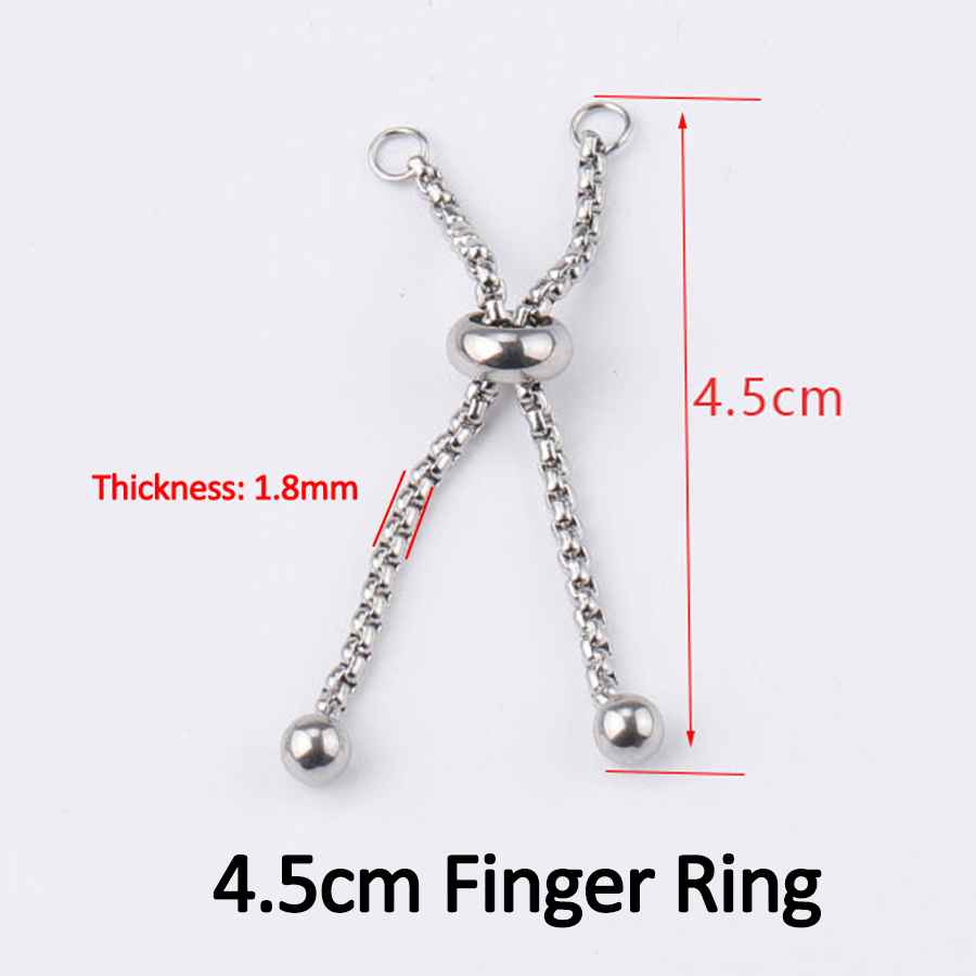 3pcs Stainless Steel Adjustable Slider Chain for Jewelry Making DIY Loops Connector Pendants Bracelets Chain Material Findings: Rose Red