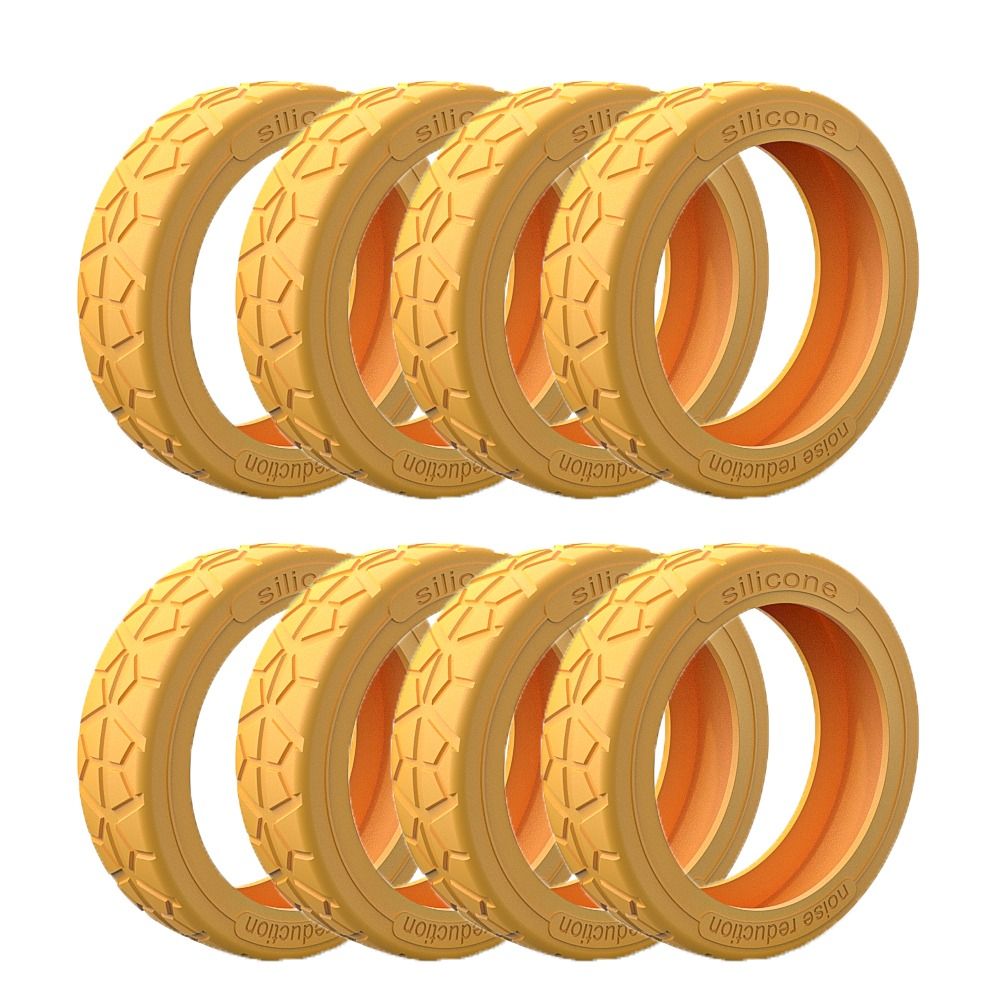 4/8 stücke 5cm Silikon Reisegepäck Caster Schuhe mit Silent Sound Koffer Räder Schutz abdeckung Trolley Box Rollen Abdeckung: Rose Gold