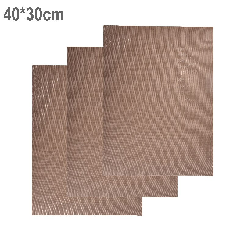 Reusable Baking Mat Washable Oven Sheet Oilpaper High Temperature Resistant Bread Cookie Pastry Non Stick Baking Sheet Oilcloth: 3PCS 40x30cm Square