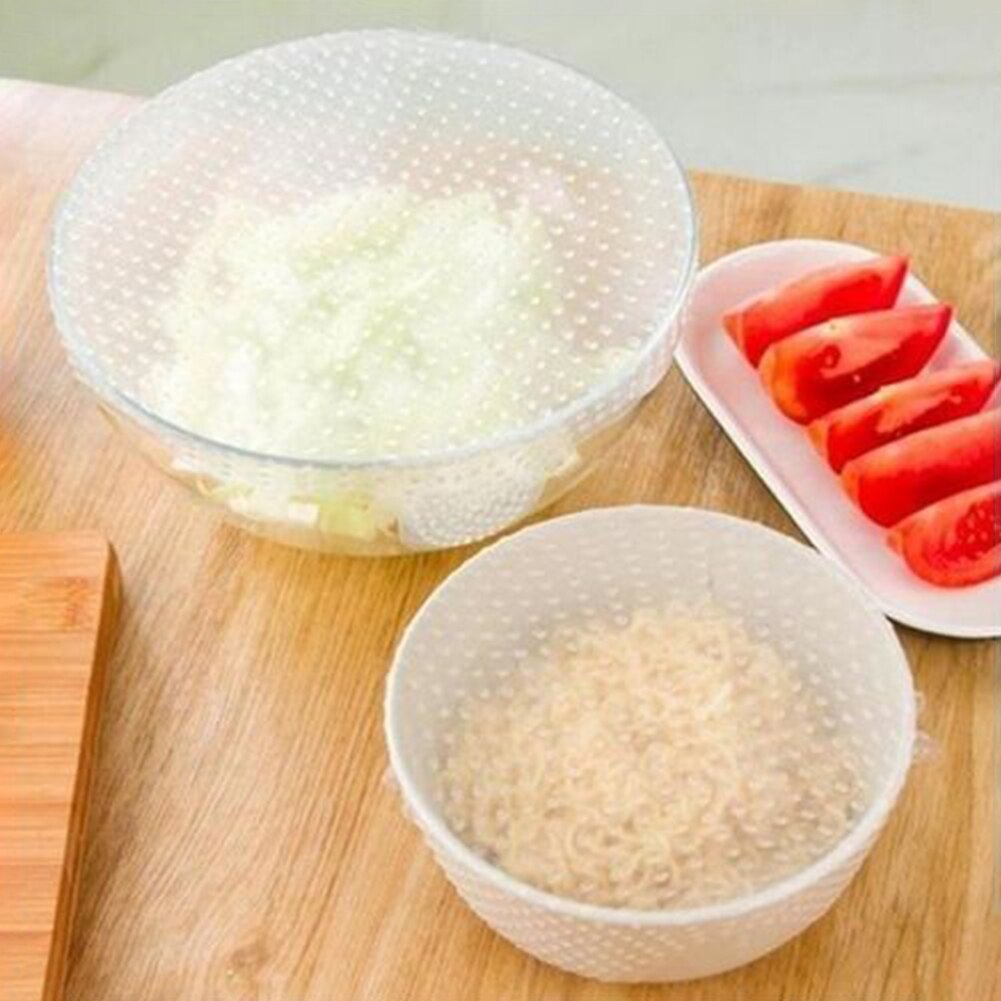 Silicone emballage alimentaire clair réutilisable joint couverture frais garder Film outil de cuisine