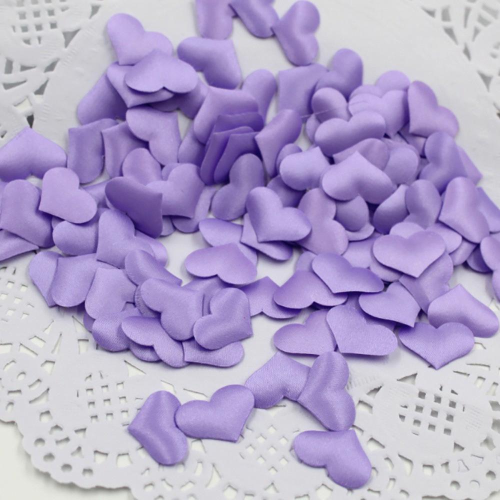 2 Cm Bruiloft Confetti Tafel Romantische Zijden Stoffen Hart Bloemblaadjes Bed Hart Bloemblaadjes Bruiloft Valentijnsdag Party Decoration: Purple