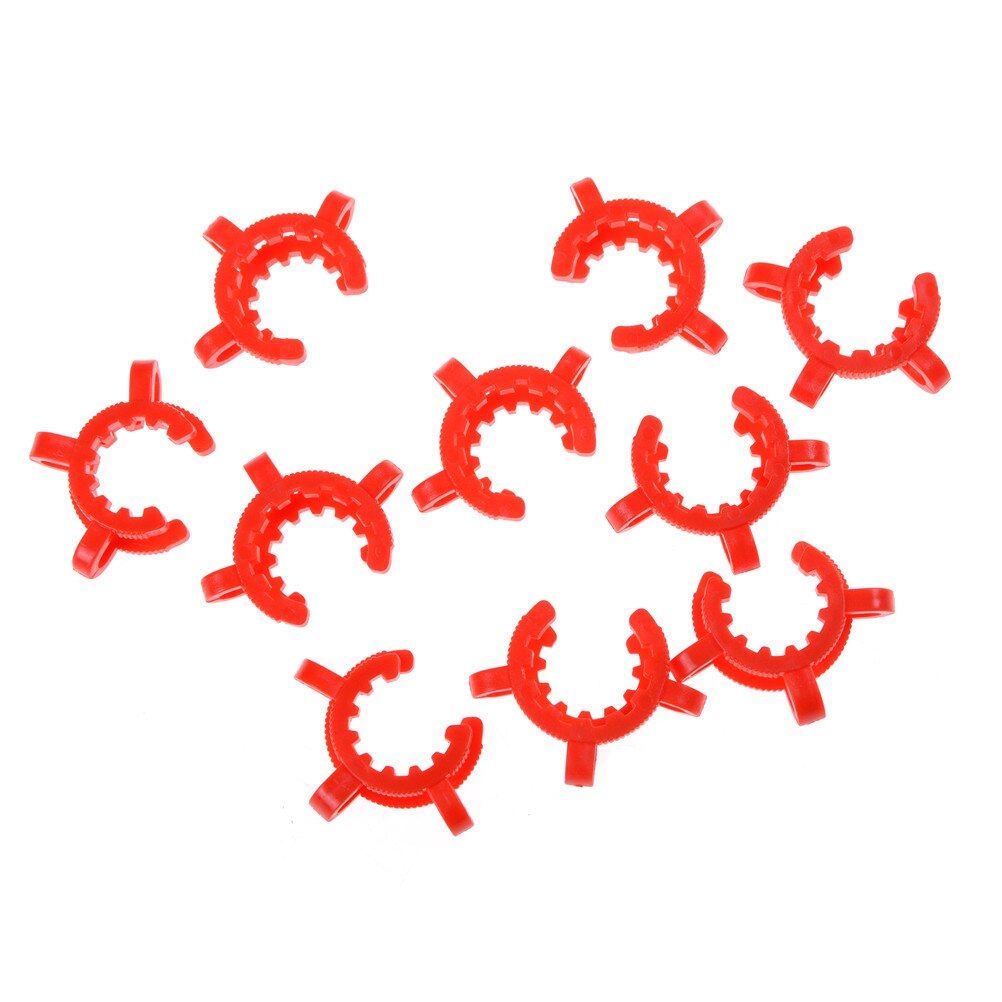 10 Uds plástico pinzas Clip laboratorio abrazadera Keck uso para vidrio terreno común 29 #23x28mm de Clip de plástico
