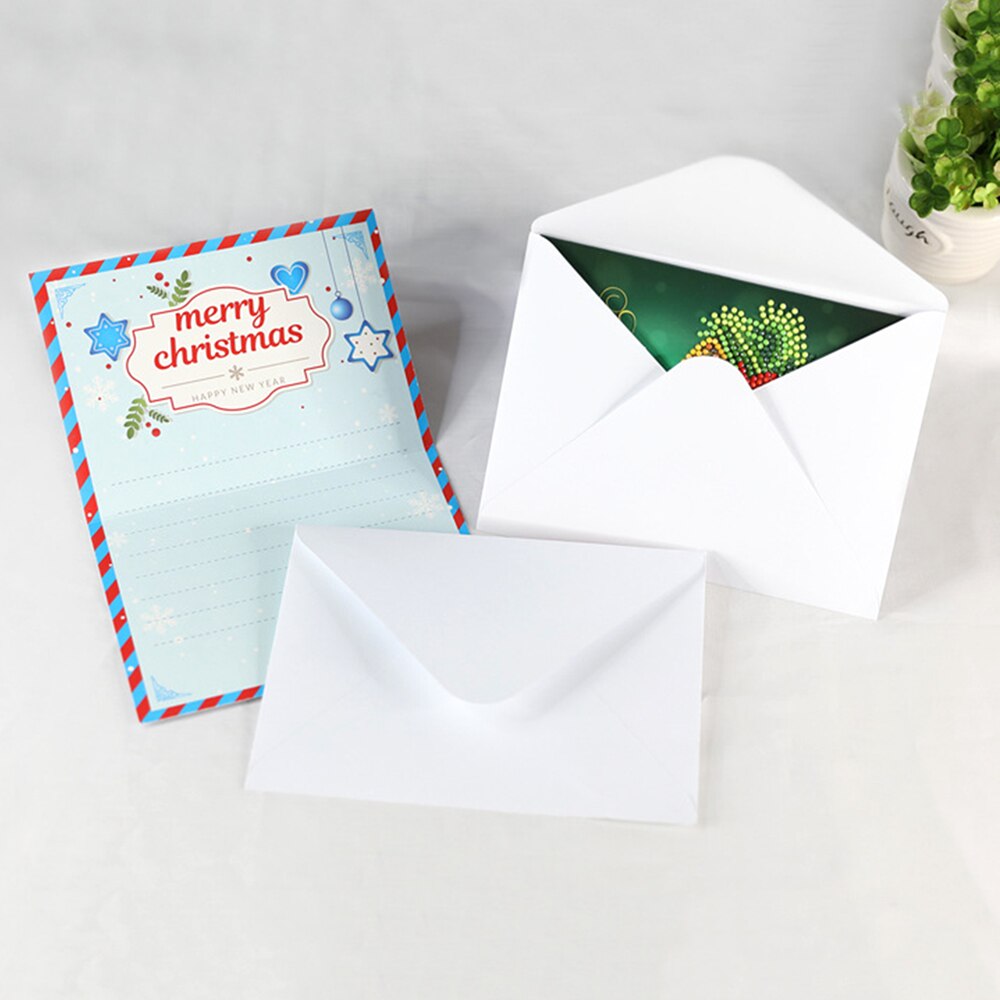 Merry Christmas Cards Santa Elk DIY Diamond Painting Handmade Card Round Drill Greeting Cards Rhinestones Embroidery