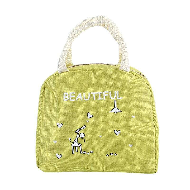 Cartoon Dier Lunch Zakken Unisex Thermische Geïsoleerde Lunch Tas Lunch Container Voedsel Opbergtas Koeltas Tote Pouch Picknick Tas: yellow