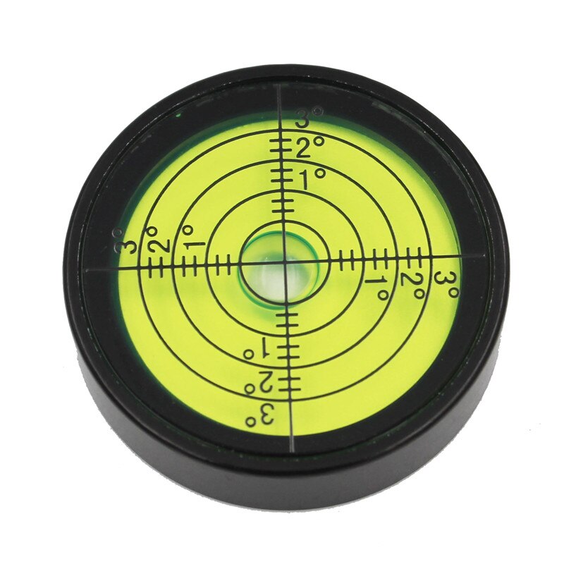 Haccury ronde universele waterpas met bubbels, waterpas met luidspreker, groen/wit, 40 x 10mm: Zwart en groen