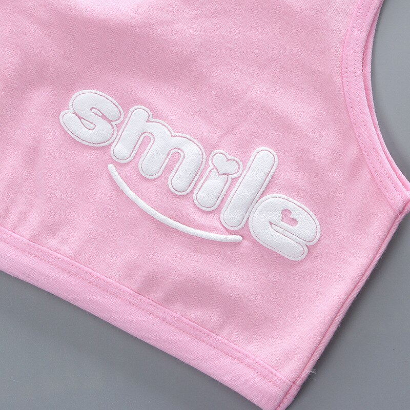 10PC Bra for Girls 12Year Old Teen Crop Top Smile Printed Bra Children Sport Training Bras 8-14 10 Kids Vest Underwear Puberty