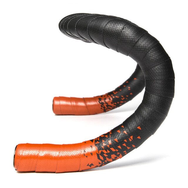 Handlebar Tape Road Bike Grip Cycling Accessories Fixie Gear Strap PU EVA Wrap Perforated: Orange Fade