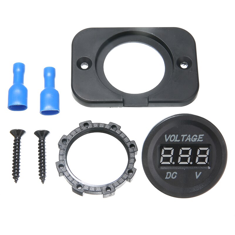 Voor 12 V-24 V Voertuigen 1 Pc Blauwe Led Digitale Voltmeter Panel Professionele Auto Motorfiets Voltage Meter Mayitr