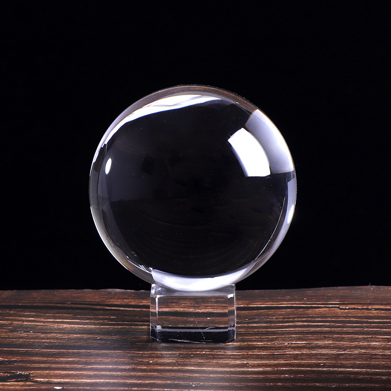 K9 Crystal Glass Ball Transparent Ball for Birthday Photography Props Ball Aid Home Deroc Souvenir Cristal Accessories: 60mm / with crystal base