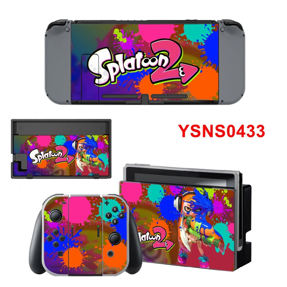 Splatoon 2 Aufkleber Nintend Schalter Haut NS Konsole Controller Vinyl Skins Decals Aufkleber Spiel Abdeckung Für NS