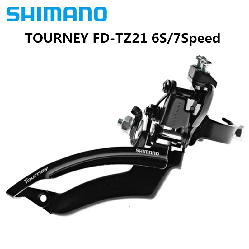 SHIMANO TOURNEY FD-TZ21 front wijzerplaat mountainbike 6 S/7 speed voorderailleur derailleur pull-up lijn gloednieuwe originele
